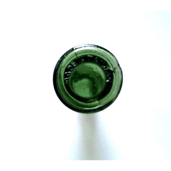 Green Carnival Glass Bottle Liberty Bell PA Medicine 1970's Mini 3" Retro - Picture 5 of 5